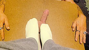 With The Worm: Made Him Cum With My Green Socks