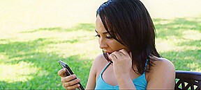 Horny brunette teen 18+ fucked on a playground