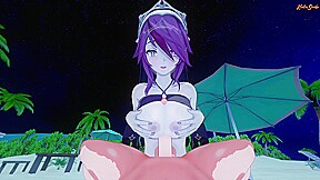 Rosaria Gets Fucked At The Beach From Your Pov – Genshin Impact Hentai