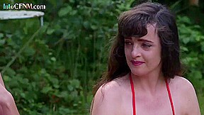 Naughty CFNM brits jerking and sucking outdoor