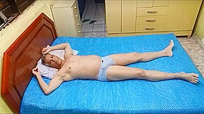 Mean CFNM gonzo tugging cock POV