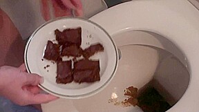 Golden shower and chocolate by Femdom Austria