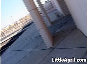 Hot petite teen masturbates hard in solo