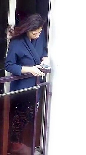 My junior neighbor smokes and spits