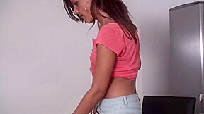 High heeled brunette smothering food and smoking cigarettes by Femdom Austria