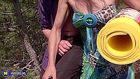 Skinny Granny Szilvia M. Loves A Good Outdoors Shag