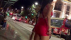 Latin girl – in bus stop