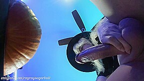 Rayray sugarbutt dressed as witch cum on pumpkin