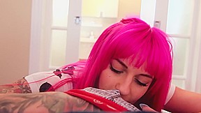 Teen Slut Gets Her Throat Fucked and Her Pussy Begs for Some Cum