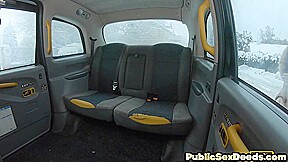 Cockhungry lingerie babe pussyfucked by driver