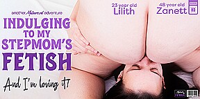 Curvy Stepmom Zanett Loves Facesitting Her Big Ass And Hairy Pussy On Her Fetish Loving Stepdaughter