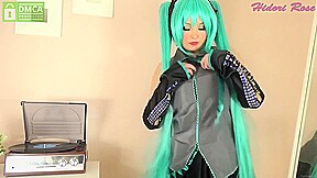 Babe With Green Hair Jerks Off Two Toys During Her Sexy Performance