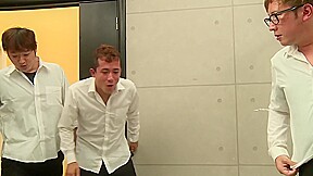 Exotic Japanese model in Horny Group Sex, Changing Room JAV movie