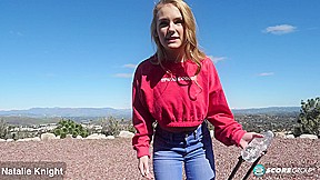 Hitchhiking Teen Natalie Knight Cums in the Backseat of a Car – Natalie Knight – 18eighteen