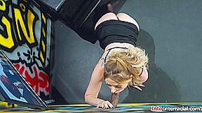 Milf just loves to suck a stangers bbc through a gloryhole