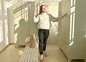 Naughty Nurse Nicole Murkovski Takes Messy Cumshots After Clinic DP Threesome GP3230