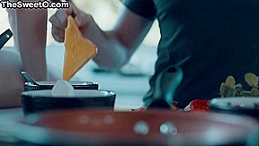 Skinny hot babe doggyfucked by BFs cock