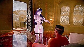 3D Big Boobs Stripper Teasing the Big Cock to Fuck Her Ass