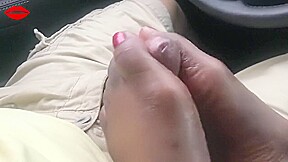 AFRICAN teen 18+ FOOTJOB WITH MASSIVE ERUPTION