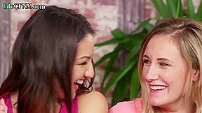 Interracial loving CFNM sluts in blowjob contest