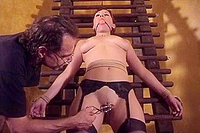 Tied Up Babe Gets Hot Wax All Over Her Amazing Body