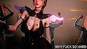 3D Big Boobs Asian Stripper Naked Her Hot Body