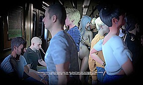 3D Horny Slut Babe Wearing Hot Bodystockings Got Fucked on the Bus