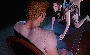 3D Japanese Wife with Hot Lingerie Have Threesome Sex with Big Cocks