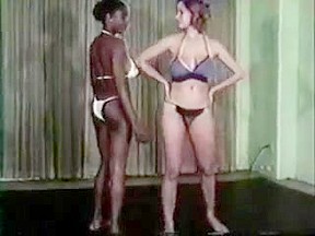 70 s interracial Catfight (No Audio)