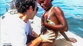 Black Bikini Babe Public Interracial Banging On A Boat And Beach