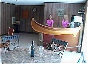 Blondes battle mature junior