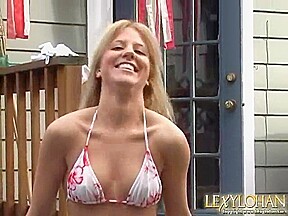 Cute sexy solo blonde teen lexy masturbates in POV solo