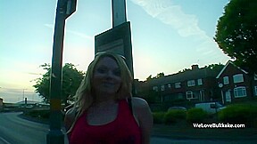 Guys Circle around Shay and Cum on her Face