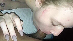 Lightskin boy fucks tattooed baby sitter cums on face