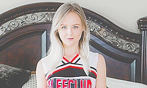 Making The Sale; Cute Blonde Teenanger Cheerleader