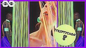 NEON GANGBANG – Hot Wax and Hard Cocks Bless Petite Kiara’s Shaved Pretty Pussy