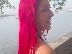 Passeio Com Exibicionismo Que Eu Adoro Fazer, Ele Ja Ficou De Pau Duro Querendo Me Foder, Nao Deu Outra, Chegamos Em Casa E, Eu Levei Pau No Cu E Tomei Toda A Porra With Maikinho Lisboa And Melissa Lisboa