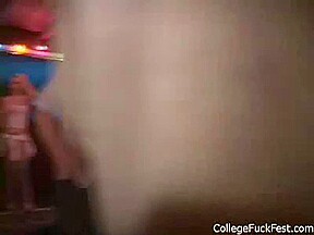 Real petite teen touches herself at voyeur college party