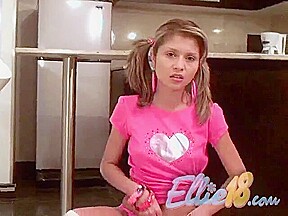 Sexy Teen Ellie 18 is rubbing her pussy