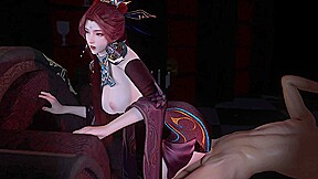 3D Cute Asian Cosplay Babe Naked Her Perfect Boobs Got Fucked by Old Dick