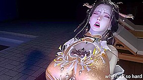 3D Sexy Asian Babe Cheating with Big Black Dick