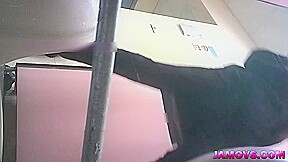 captures all-black dressed Asian pussy