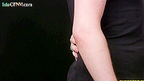 CFNM border control babe in uniform enjoys 3some BJ