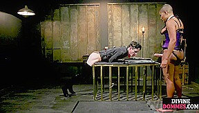 CFNM pegging domina fucks sub asshole in BDSM action