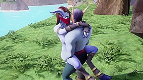 Elf Fucking a Draenei Girl in the Land of Azeroth – Warcraft Porn Parody