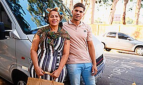 Fat Grandma Picked Up For Rough Anal In My Driving Van