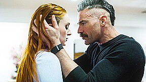 Guy seduces his stepsons redhead teen gf and fucks her pussy