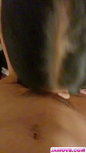 homemade video of an amateur Asian couple shags in bed