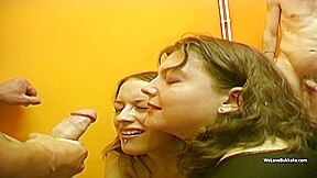 Large Facal Cumshots For 2 Brunettes