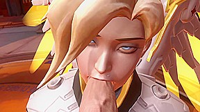 Mercy blowjob. Overwatch parody